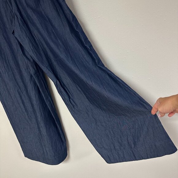 eShakti Cotton Denim Palazzo Pants - Picture 6 of 14